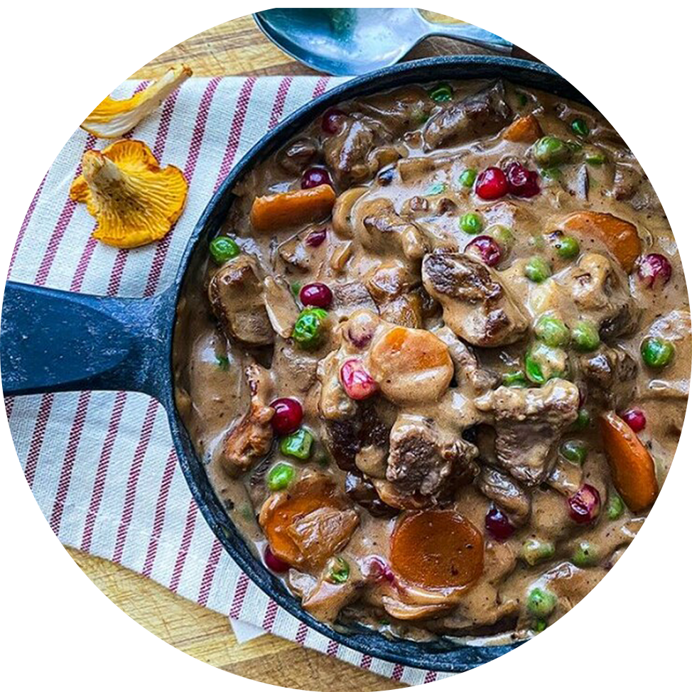 Viltgryte med potetpurè