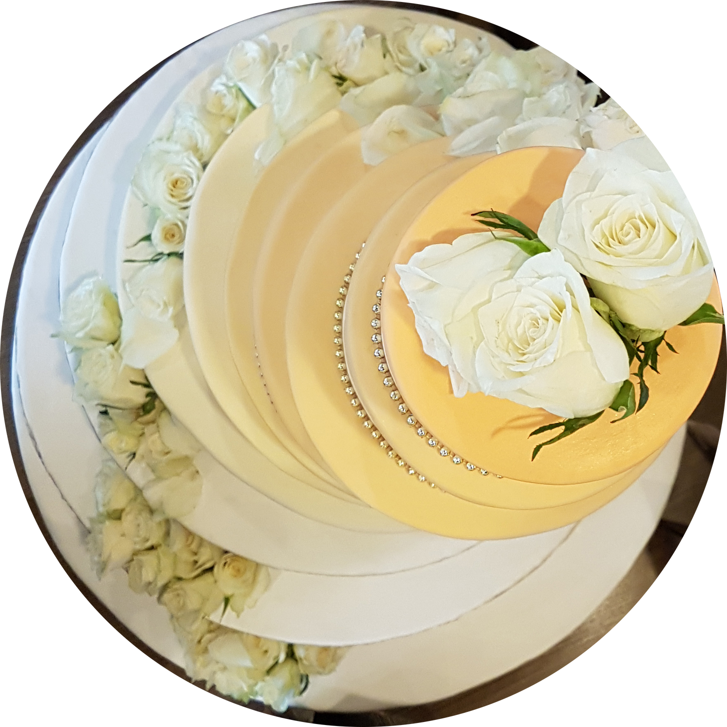 Bryllupskake - Kremkake med fondant