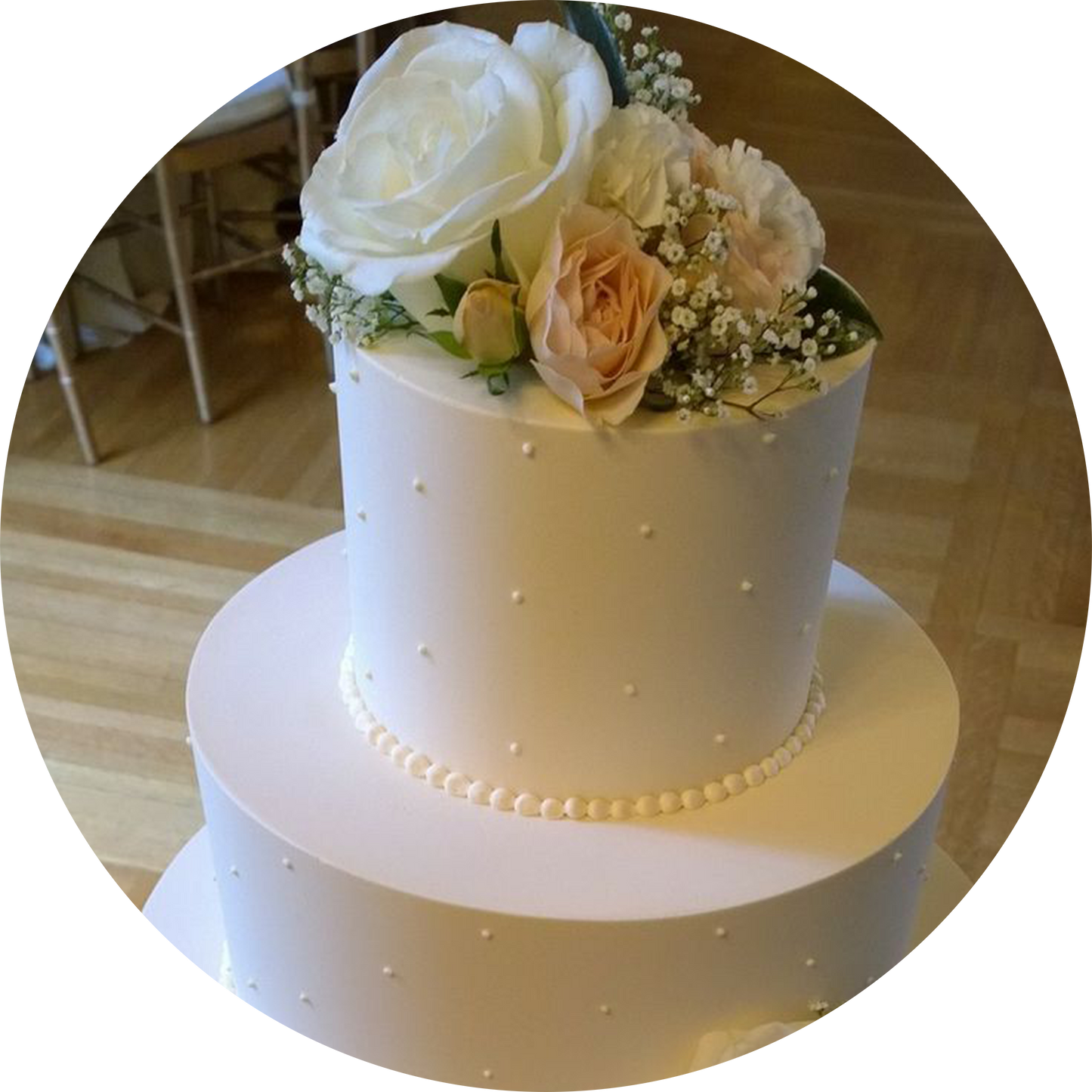 Bryllupskake - Kremkake med fondant