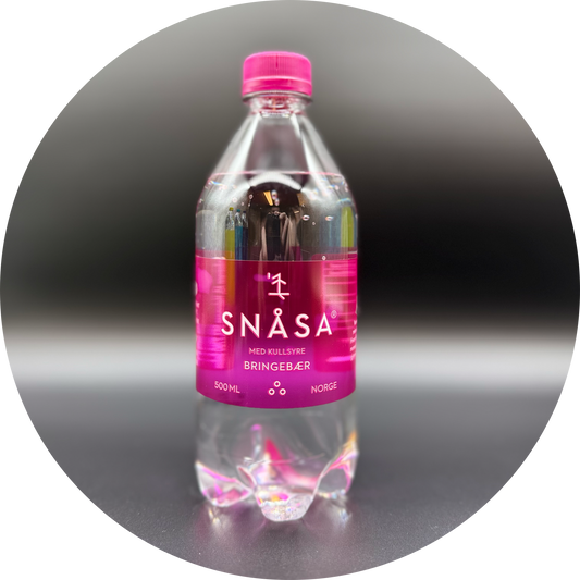 Snåsa med kullsyre 0,5l - Bringebærsmak
